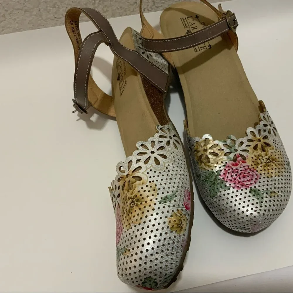 NWOT L’Artiste Leather Shoes AAHNA  flower cutout design size 42 (10.5 /11) - Picture 5 of 16